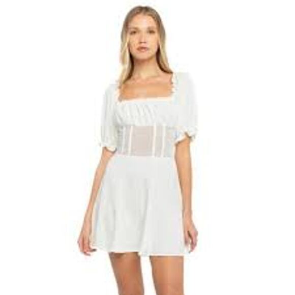 LANI the LABEL Tiffany Dress Corset Babydoll Milkmaid Mini Dress - Picture 1 of 11
